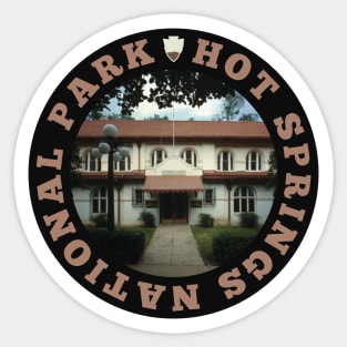 Hot Springs National Park circle Sticker